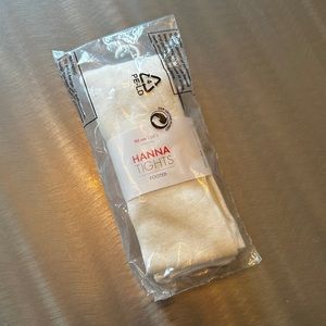 Hanna Andersson Ivory Footed Tights size 3 (Toddler)